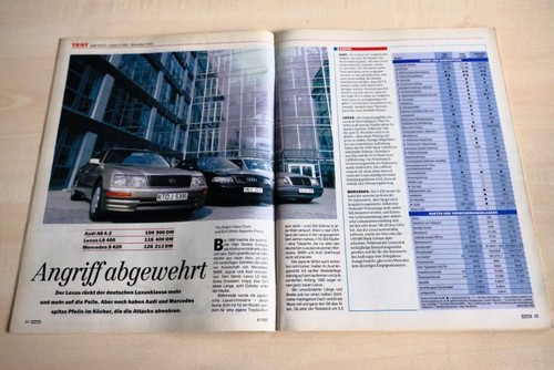Mot 1995 lexus 400 mit - 08/1995, ls